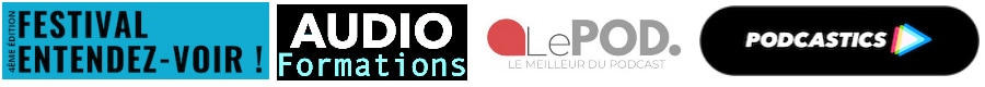 Le Plamarès des Prix du Podcast : les logos des partenaires du Concours