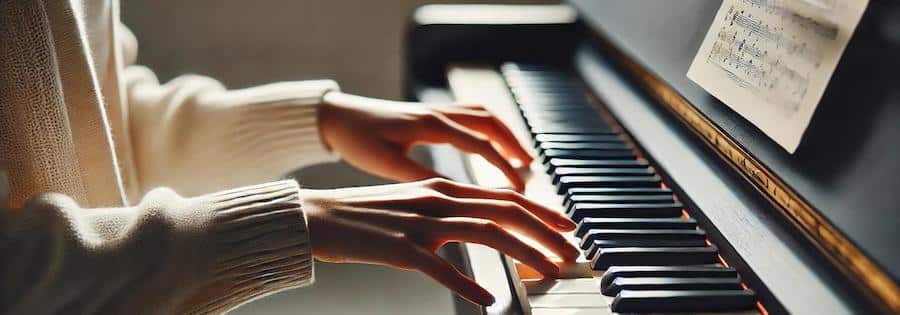 un pianiste travaille sur son instrumen,t - valeurs fondatrices de la musique