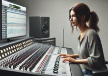 les métiers de la musique : une femme ingénieur du son en studio