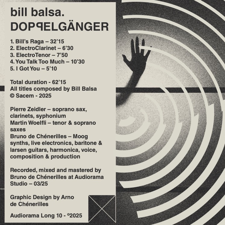 VERSO_CD-bill balsa doppelganger pochette Bill Balsa Doppelgänger verso - souscription