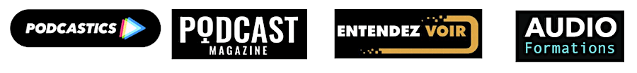Podcastics, Podcast Magazine, Entendez-Voir, Audio Formations : les logos des partenaires des Prix du Podcast - Strasbourg 2025