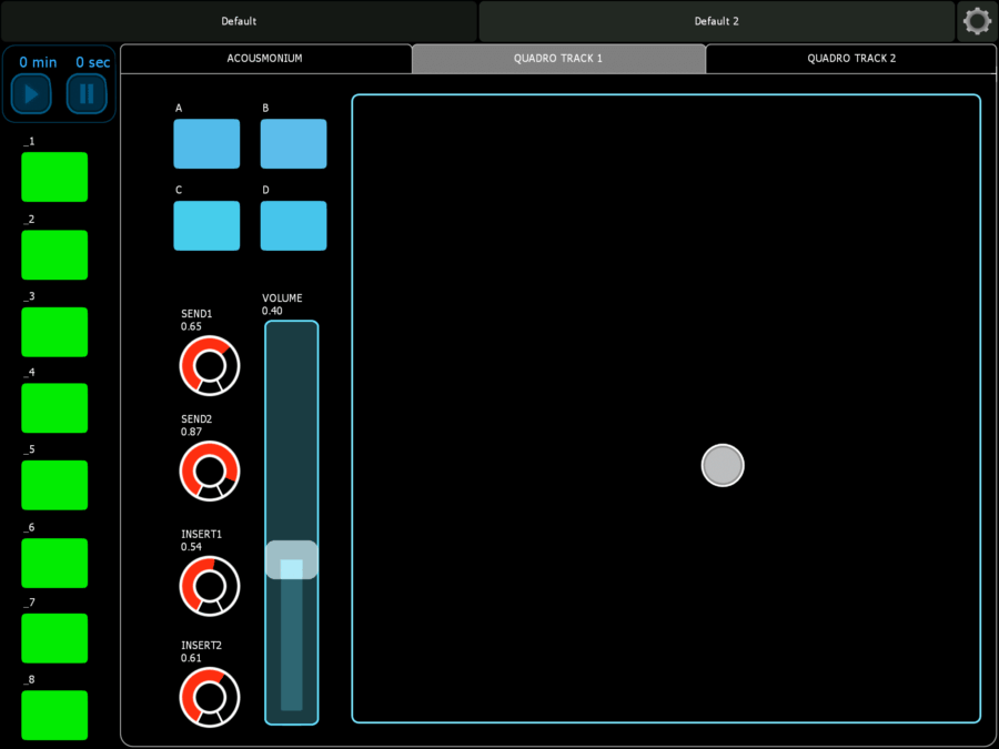 Lemur- interface quadriphonique pour acousmonium octophonique Ableton Live Lemur- interface quadriphonique pour acousmonium octophonique Ableton Live