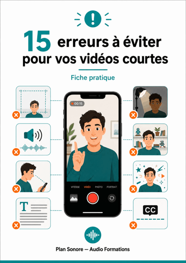 sondage vidéos courtes : couverture de la checklist offerte aux répondants